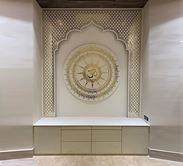 corian mandir design
