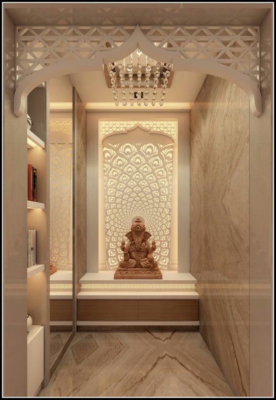 corian mandir design