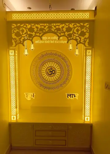 corian mandir design